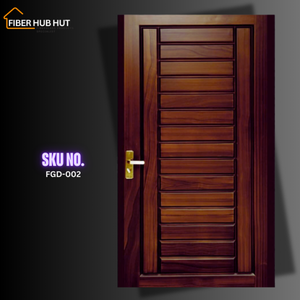 FGD-002 Fiberglass Door – Elegant Wood Finish