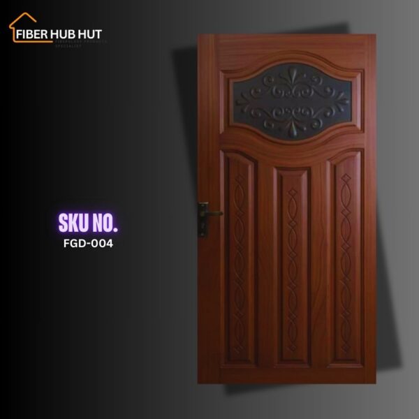 Fiber Hub Hut Classic Fiberglass Door with Ornate Panel Design – FGD-004