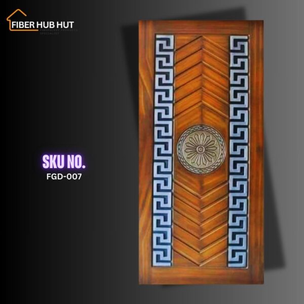 Fiber Hub Hut Classic Greek-Inspired Fiberglass Door - FGD-007