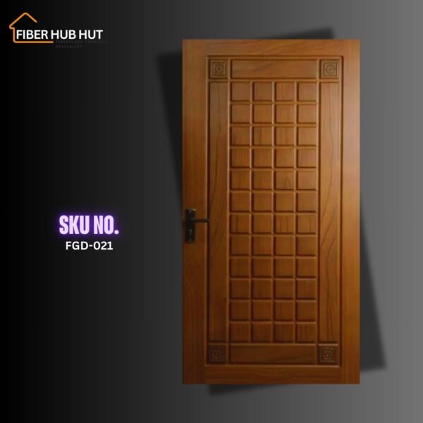 Timeless Grid Design with a Modern Touch Classic Fiberglass Door - FGD-021