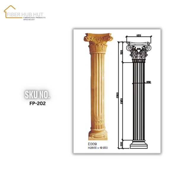 Fiberglass Corinthian Decorative Column – SKU FP-202