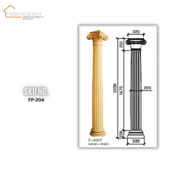 Fiberglass Ionic Column – SKU FP-204