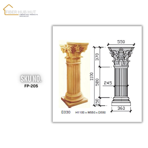 Fiberglass Decorative Pedestal Column – SKU FP-205