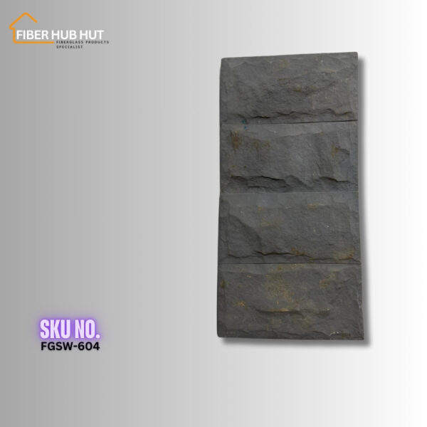 FiberHubHut Fiberglass Faux Stone Wall Sheet – SKU FGSW-604